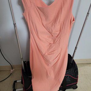 MUXXN Women's Vintage 1950s Style Wrap V Neck Tie Waist Formal Cocktail Dress